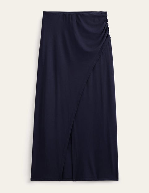 Side Split Jersey Midi Skirt Blue Women Boden