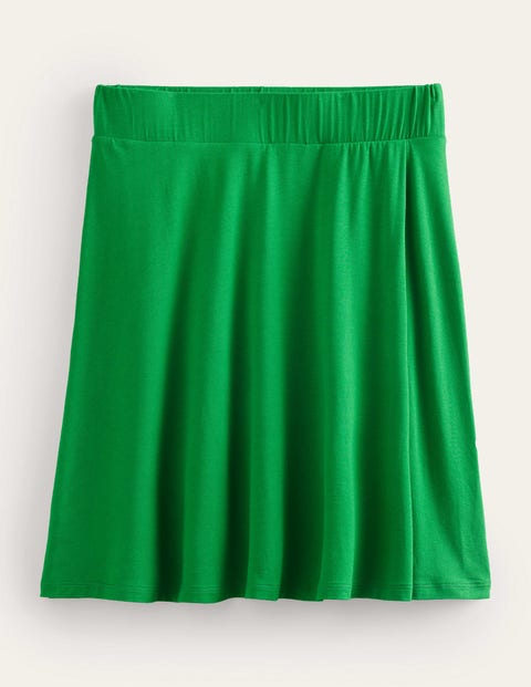 Jersey Wrap Mini Skirt Green Women Boden