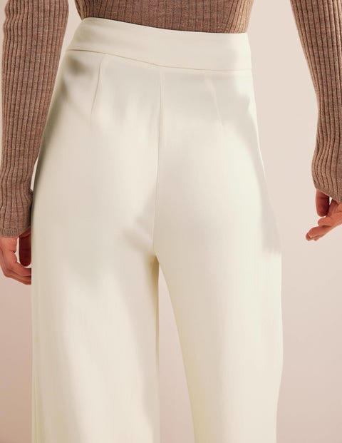 NWT BODEN WOMEN'S White Straight Leg Capri Pants Wm315 US Size 10 P *