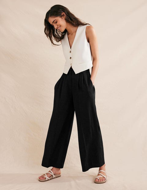 Islington Wide Leg Pants - Black