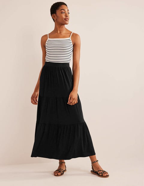 Jersey Maxi Skirt Black | US