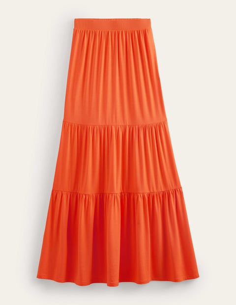 Jersey Maxi Skirt Orange Women Boden