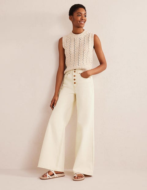 White/Ecru Jeans + Pants for Spring.