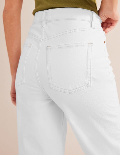 High Rise 90s Tapered Jeans - White | Boden EU