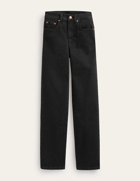 Mittelhohe Jeans mit schmalem Bein Damen Boden, Verwaschenes Schwarz