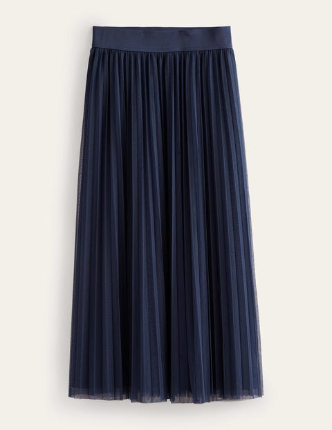 Pleated Tulle Skirt Blue Women Boden
