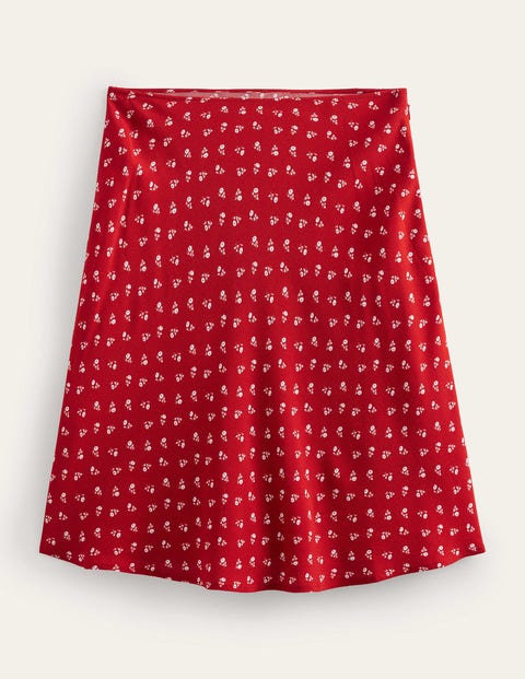 Bias Crepe Mini Skirt Red Women Boden