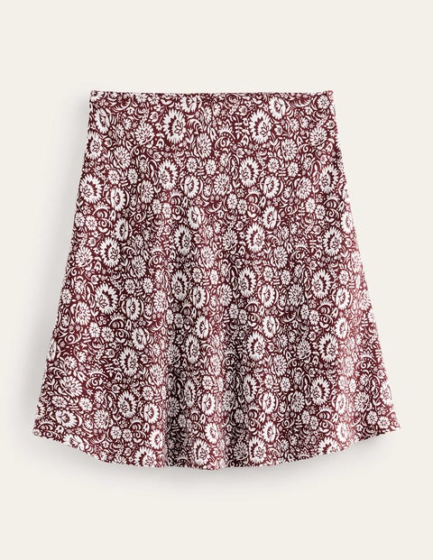 Bias Crepe Mini Skirt Burgundy Women Boden
