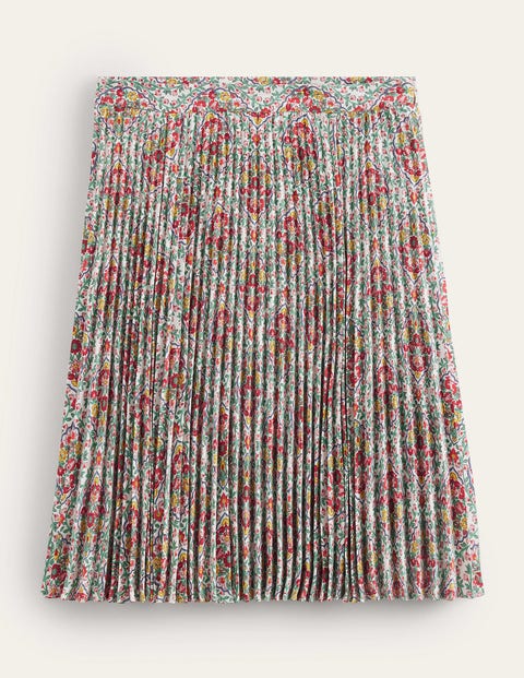 Boden Mini Pleated Skirt Multi, Vine Terrace Women