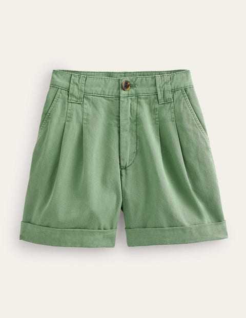 Casual Cotton Shorts Green Women Boden