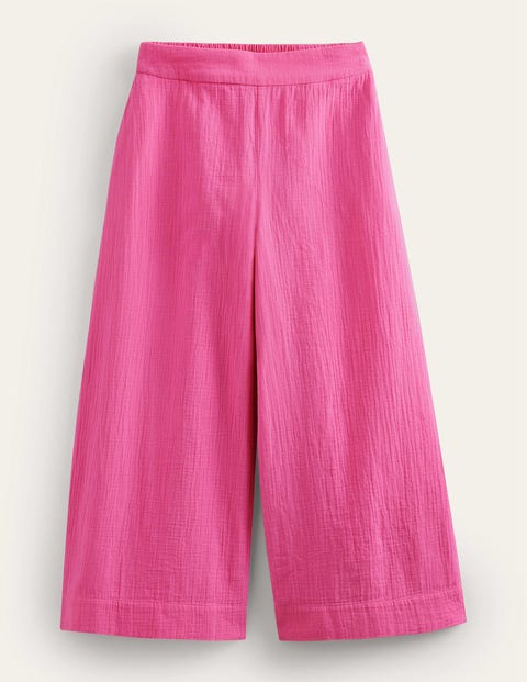 Double Cloth Cropped Trousers Pink Women Boden