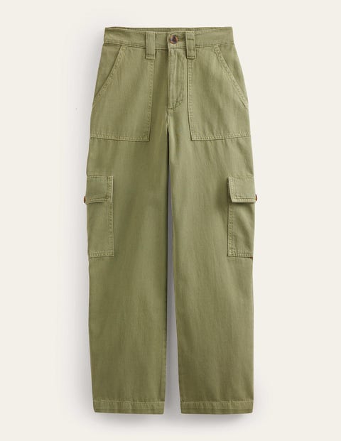 pantalon cargo décontracté femme boden, grn