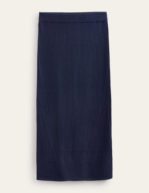 Boden Merino Knit Midi Skirt Navy Women