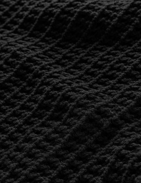 Crochet Knit Midi Skirt Black Women Boden