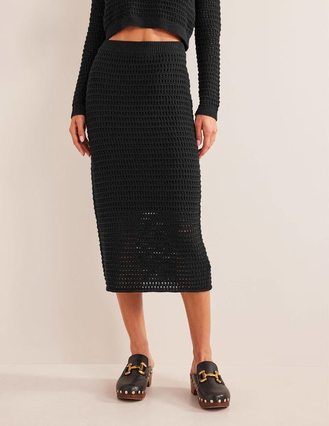 Crochet skirt black hot sale