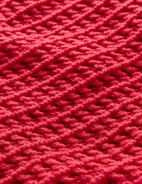 Crochet Knit Midi Skirt Red Women Boden