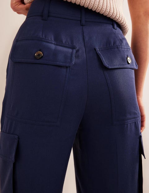 Tencel Cargo Pants - Night Blue