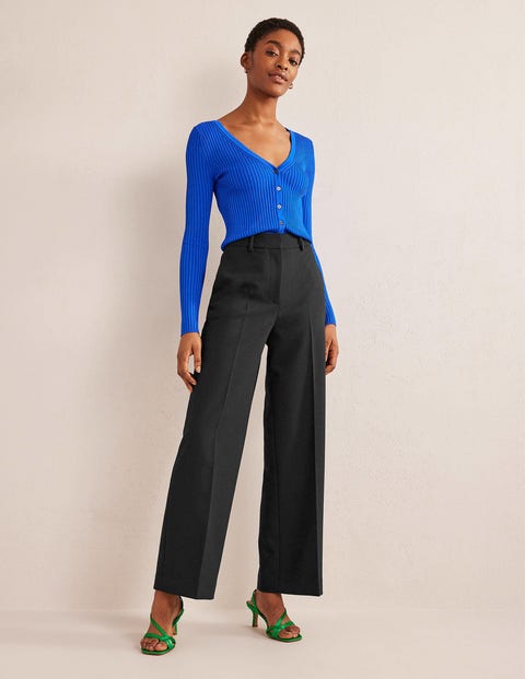 Westbourne Wide Leg Trousers - BLACK
