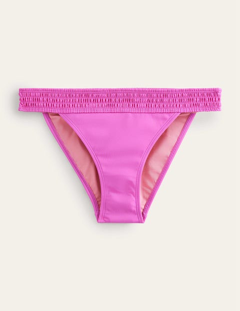 Milos Smocked Bikini Bottoms Pink Women Boden