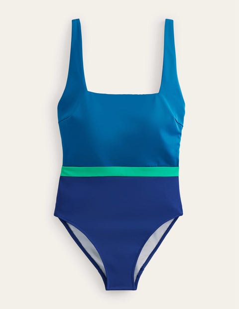Square Neck Swimsuit Blue Women Boden