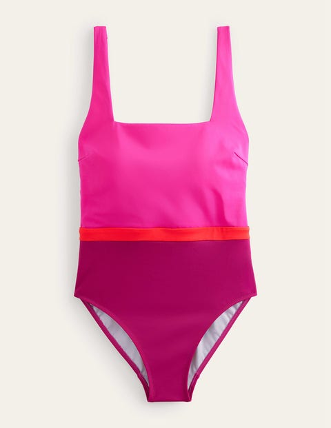 Square Neck Swimsuit Pink Women Boden