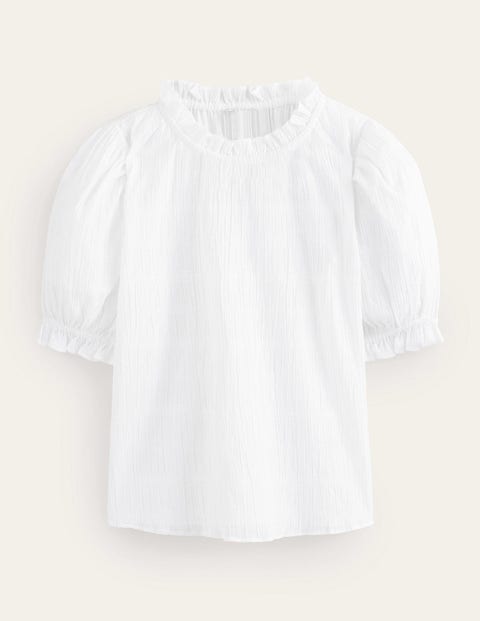 Fitted Textured Top White Women Boden