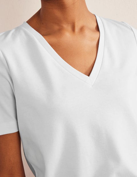 Perfect V Neck T Shirt White