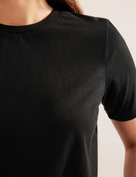 Pure Cotton Crew T-shirt - Black