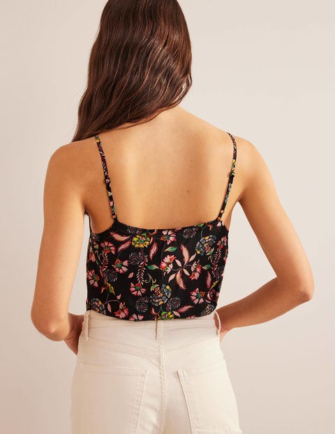 Plus Chambray Embroidered Cami Top