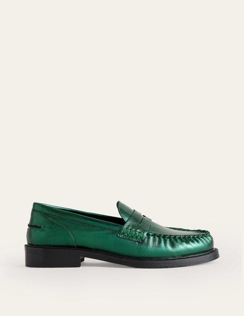 Classic Moccasin Loafers Green Women Boden