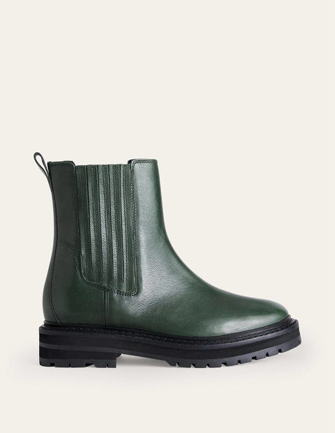 Boden Sadie Chunky Chelsea Boots Chatsworth Green Malaga Women