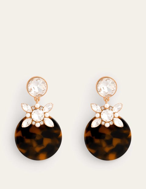 Tortoiseshell Resin Earrings Tort Women Boden