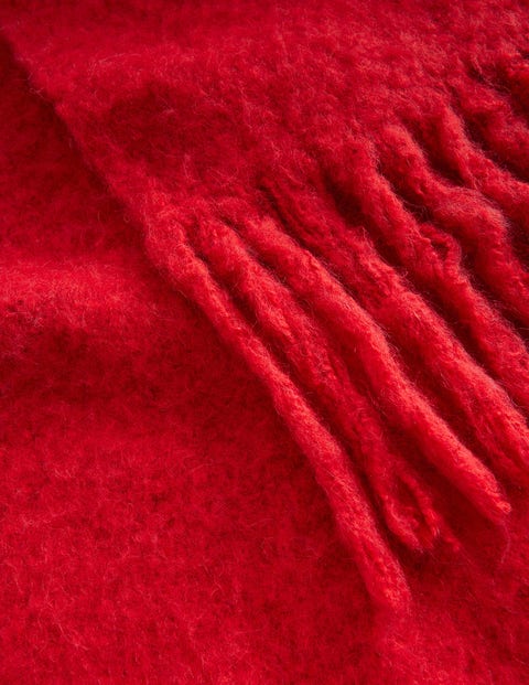 Fluffy Scarf - Brilliant Red | Boden UK
