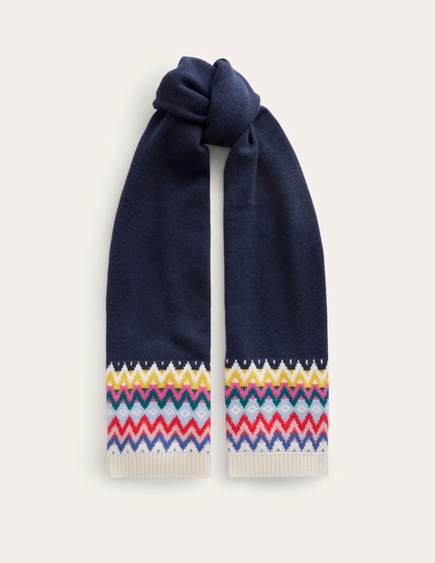 | Navy - Classic Boden Fairisle US Scarf