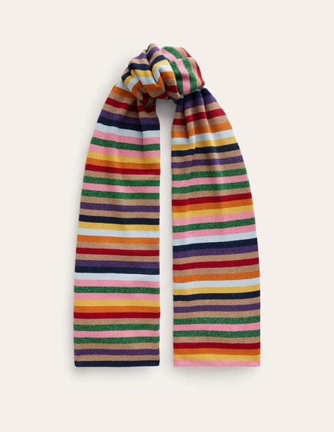 Boden Metallic-stripe Scarf Rainbow Women