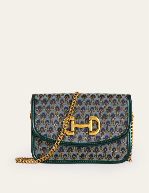 Snaffle-Trim Cross-Body Bag - Jacquard