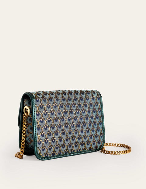 Snaffle-Trim Cross-Body Bag - Jacquard