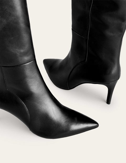 Sexy High Heel Black Pointed Boots for Women – www.soosi.co.in