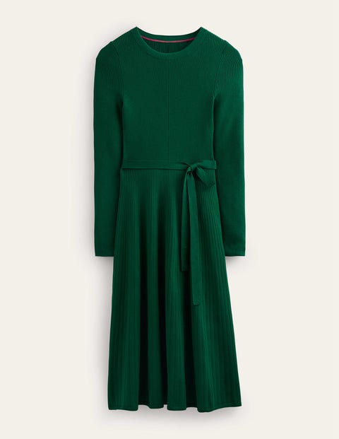 Lola Knitted Midi Dress Green Women Boden