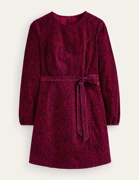 Boden Harriet Cord Dress Warm Cranberry, Pome Sprig Women