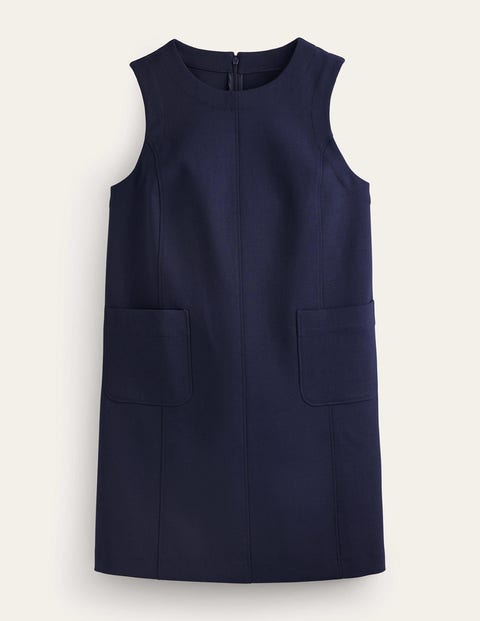 Pocket Detail Mini Shift Dress Blue Women Boden