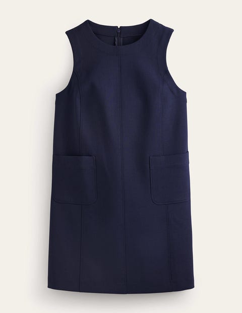 Pocket Detail Mini Shift Dress Navy Women Boden