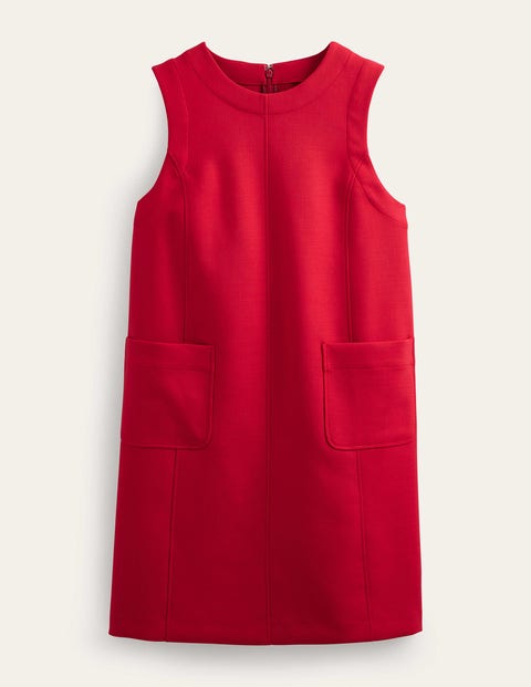 Pocket Detail Mini Shift Dress Red Women Boden