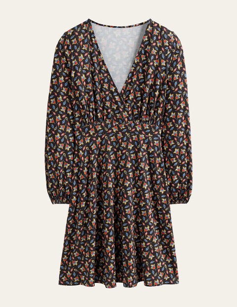 Boden Willow Jersey Dress Multi, Tulip Bud Women