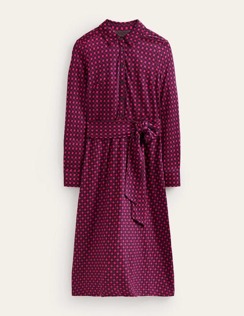 knee length dresses for ladies Dorian Fitted Shirt Midi Dress / Charcoal Marle | Meshki main image 0