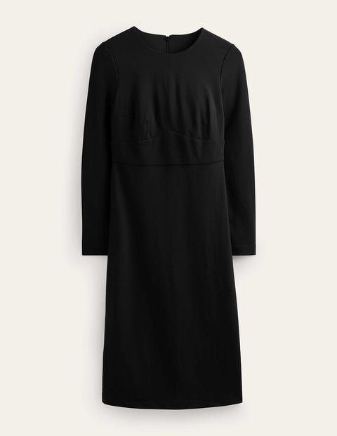 Nadia Jersey-Midikleid Damen Boden, Schwarz