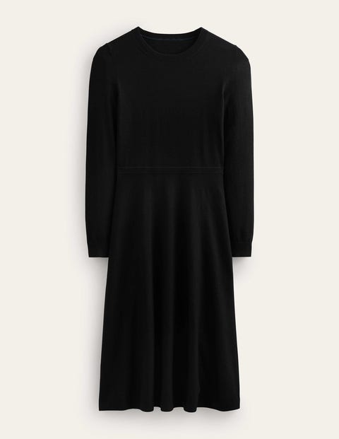 robe midi maria en maille femme boden, blk