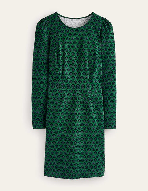 Penelope Jersey Dress Green Women Boden