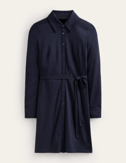 Jessie Jersey Shirt Dress Blue Women Boden