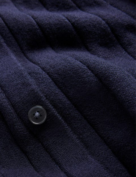 Rachel Knitted Shirt Dress - Navy | Boden US